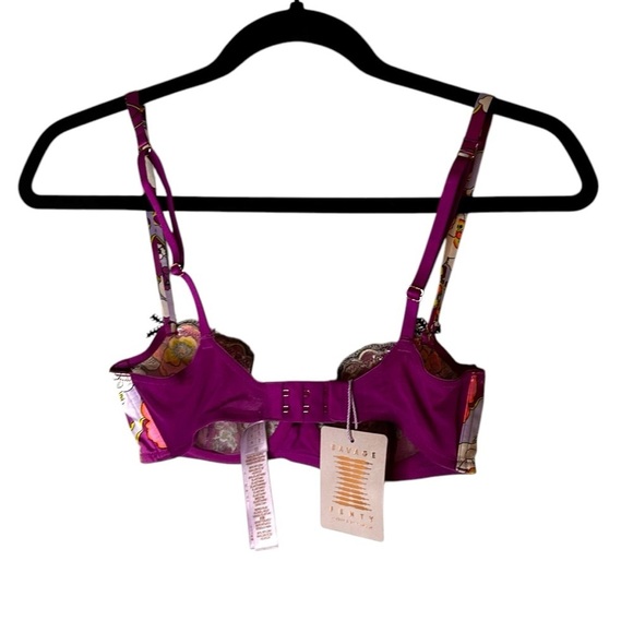 Savage x Fenty Mod Poppy Unlined Lace Balconette Bra- Size 30C - Picture 10 of 12